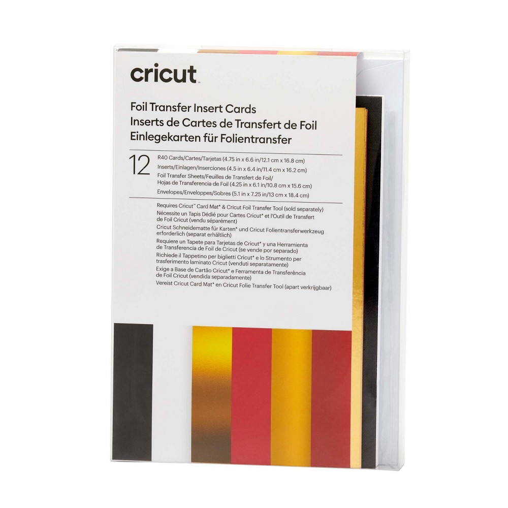 Photos - Accessory Cricut 12ct Foil Transfer Insert Cards Royal Flush Sampler 