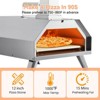 12" Portable Pizza Oven - Stainless Steel with Pizza Stone & Foldable Legs for Outdoor Cooking - 3 of 4
