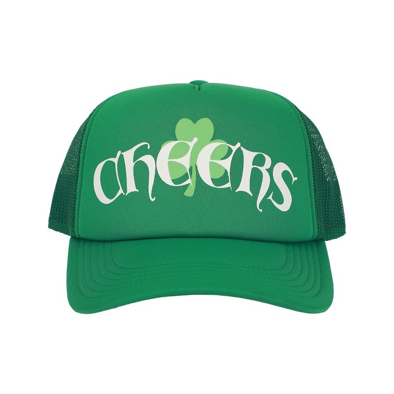 St. Patrick’s Day Cheers Green Trucker Hat, 1 of 7