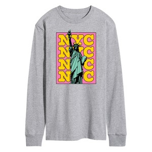 Men's - Instant Message - NYC Statue Of Liberty Long Sleeve Graphic T-Shirt - 1 of 4