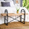 Eitri Wood and Metal Bench - 3 of 4