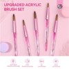 SAVILAND Pro Acrylic Brush Set - 5-Size Kit (#4/8/10/14/16) for Extension & Carving, Salon & DIY. - 3 of 4