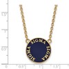 Black Bow Jewelry 14k Yellow Gold Plated Sterling Silver Sigma Sigma Sigma Greek Life Necklace 18 Inch - 2 of 4