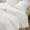 Gulches King 3 Piece Microfiber French Country Comforter set,White - 2 of 4