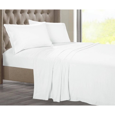 Twin Solid Temperature Regulating Cooling Sheet Set White Posh