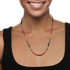Ross-Simons 100.00-50.00 ct. t.w. Multicolored Sapphire Bead Necklace in Sterling Silver - 2 of 4