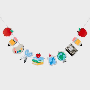 72" School Icon Classroom Paper Party Banner Decor - Spritz™