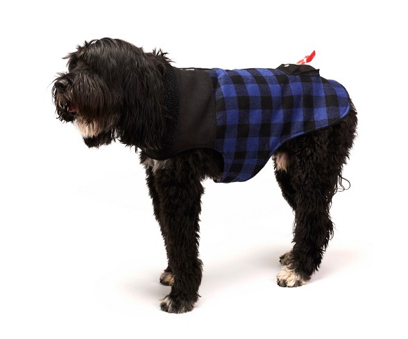 Royal Animals Buffalo Check Dog Jacket - Blue & Black - XS