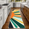 Boho Rugs Washable Kids Rug Non Slip Nursery Rug Low Pile Floor Mat Soft & Non-Shedding Sunshine Carpet Colorful Rainbow Printed Indoor Rugs - 2 of 4