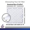 Filter King 21x21x1 Air Filter | 4-PACK | Carbon MERV 8 HVAC Pleated A/C Furnace Filters | MADE IN USA | Actual Size: 20.5 x 20.5 x .75" - 2 of 4