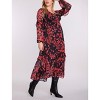 Women's V-Neck Long Sleeve Tiered Maxi Dress | Motherhood Maternity - 3 of 4