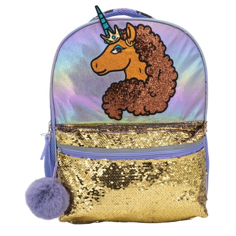 Afro Unicorn Kids 16 Backpack