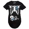 Maternity Baby Boy Skeleton Cute Halloween Pregnancy Bump Tshirt - Crazy Dog Maternity T Shirt - image 3 of 4