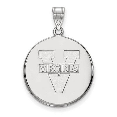 Black Bow Jewelry 14k White Gold Virginia Wahoos NCAA Large Pendant