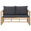 vidaXL Garden Lounge Set Dark gray Bamboo Standard Seats Many - 4 of 4