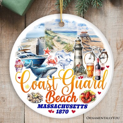 Coast Guard Heritage Christmas Ornament, Massachusetts Souvenir and Gift| OrnamentallyYou