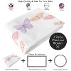 Sweet Jojo Designs Girl Baby Milestone Blanket Butterfly Blush Pink and Purple - 2 of 4