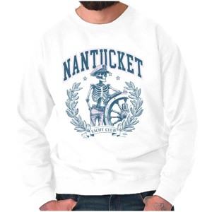 Nantucket Yacht Club Skeleton Captain Sweatshirt for Men or Women Brisco Brands - 1 of 4