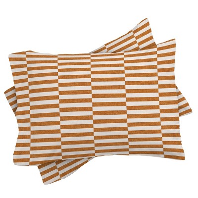 Deny Designs Queen/Full Little Arrow Design Co Aria Rectangle Tiles Comforter Set Orange - Deny Designs: Modern Geometric Bedding — фото 3