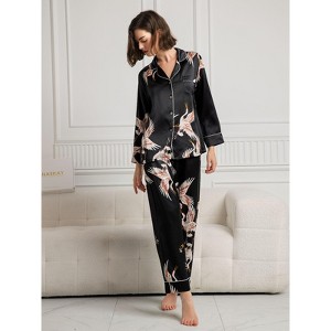 SilkSilky Women's  Printed Classic Binding Trim Womens Pajama set - 1 of 1