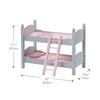 Olivia's Little World 18" Doll Wooden Convertible Bunk Bed with Ladder, Grey - 3 of 4