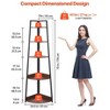 Angel Sar 5-Tier Corner Shelf, Tall Corner Bookshelf with Metal Frame, Plant Display Rack for Living Room, Bedroom, Office, 60lbs Capacity per Shelf - 4 of 4