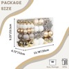 Aoibox 86pcs Shatterproof Christmas Ball and Snowflake Ornament Set Champagne Gold Assorted Holiday Tree Decorations with Gift Package - 2 of 4