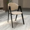 LeisureMod Savor Modern Dining Chair – Upholstered Side Chairs with Curved Back and Iron Frame Mid-Century Kitchen & Dining Room Chairs Set of 4 - 2 of 4