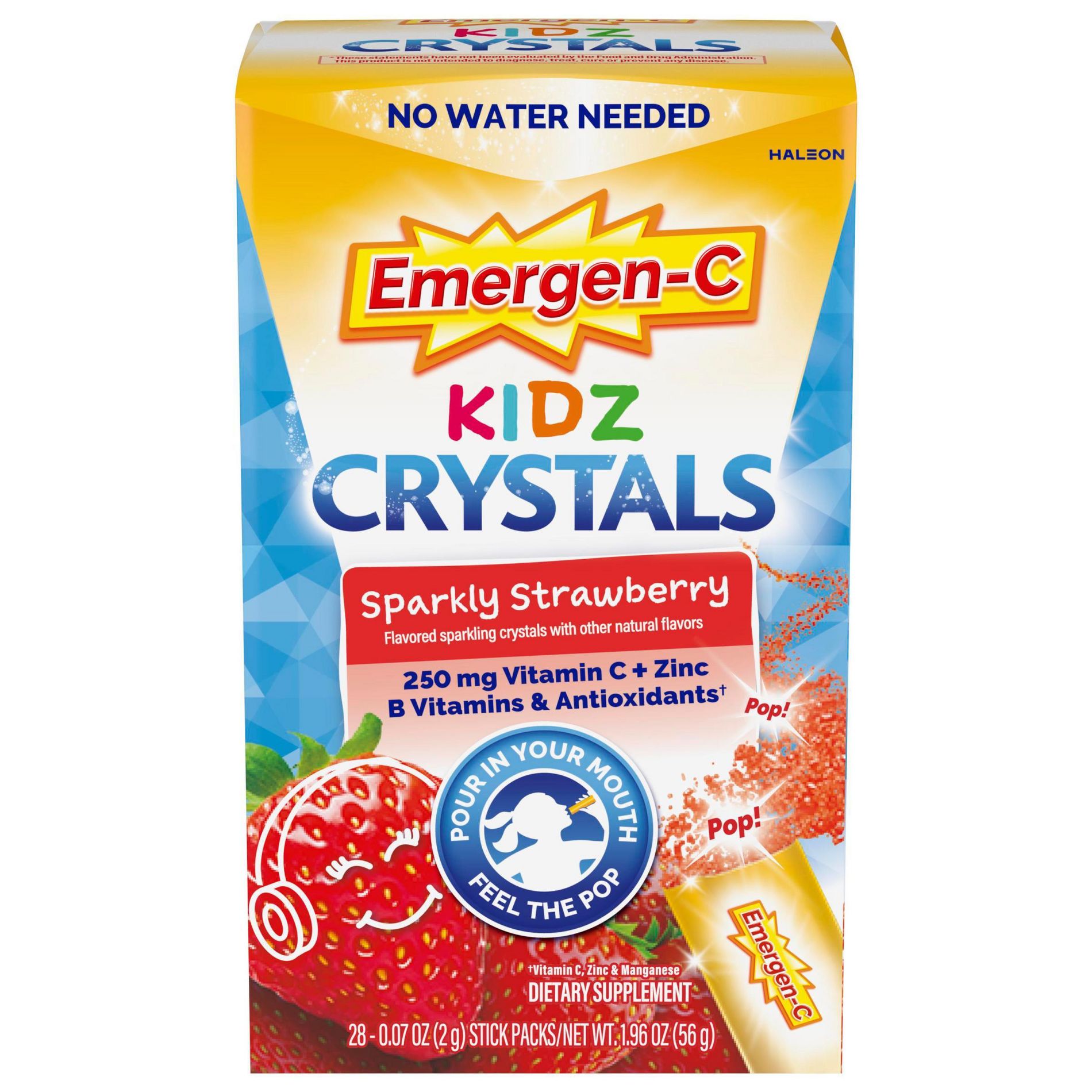 Emergen-C On-The-Go Immune Support with Vitamin C Powder - Sparkly Strawberry - 28ct