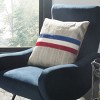 Torrance Cowhide Pillow - Grey/White/Red/Blue - 20"X20" - Safavieh - 2 of 3