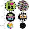 Big Dot of Happiness 80's Retro - Totally 1980s Party Giant Circle Confetti - Party Decorations - Large Confetti 27 Count - 2 of 4