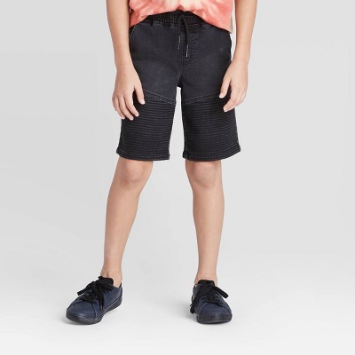 black jean shorts for boys