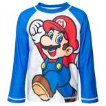 SUPER MARIO Nintendo Mario Rash Guard Swim Shirt Toddler 