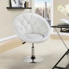 Yaheetech Height Adjustable Swivel Upholstered Round Accent Chair Barrel Chair - 2 of 4