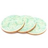 Vynxaria Botanical Print Trivets - 4" Round, Green & Ivory - 3 of 4