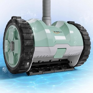 VINGLI Automatic Suction-Side Pool Vacuum Cleaner, Powerful Wall-Climbing Sweeper for Inground Pools, Includes 39.6ft Tangle-Free Hose (Blue&White) - 1 of 4