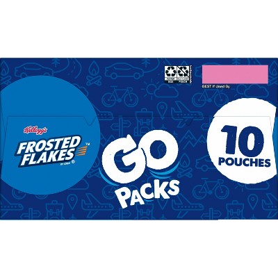 Kellogg's Frosted Flakes Go Packs Breakfast Cereal - 12oz/10ct