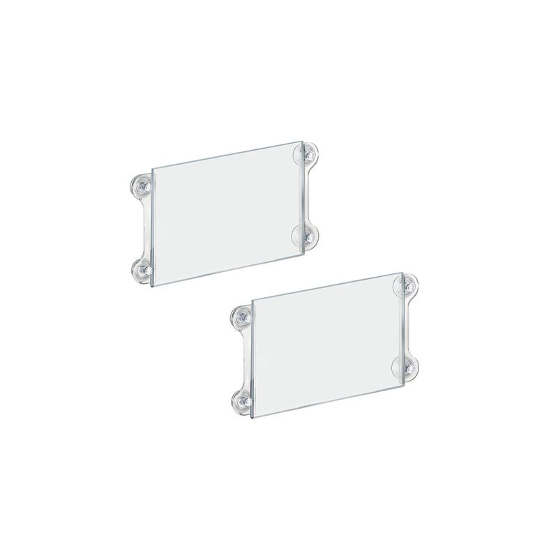 Azar Displays Clear Acrylic Window/Door Sign Holder Frame with Suction Cups 11''W x 8.5''H, 2-Pack, 1 of 10