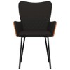 VidaXLDining Chairs 2 pcs Black Fabric and Faux Leather - 4 of 4