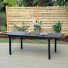 7pc Outdoor Dining Set with Swivel Chairs & Cushions & Expandable Table - Captiva Designs: Weather-Resistant, Steel Frame - 3 of 4