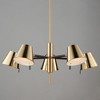 Maxim Lighting Carlo 5 - Light Chandelier in  Dark Bronze/Leather/Heritage Brass - 3 of 4