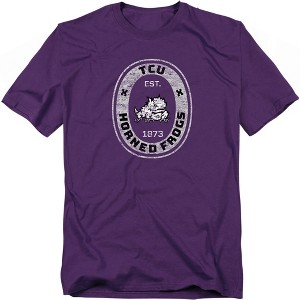 Men's Texas Christian University Retro Crest Seal T-Shirt, Purple