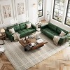 Coucheta 83" 3-Seater Sofa Collection - Faux Leather with Spring Cushion, Deep Seats & 2 Removable Back Cushions, Multiple Colors Available - 4 of 4