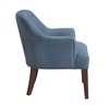 Tufted Back Modern Accent Chair with Foam Seat, Attached Cushions and Espresso Legs - 3 of 4