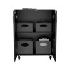 Vynxaria Storage Cabinet Lions, Double Door and Casters, Black Wengue Finish - 4 of 4