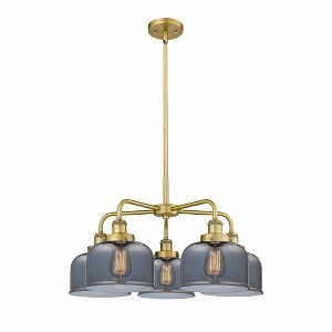 Bell - 5 Light Stem Hung Chandelier In Art Deco Style-14.75 Inches Tall and 26 Inches Wide - 1 of 1