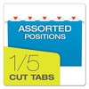 Pendaflex Colored Hanging Folders, Letter Size, 1/5-Cut Tabs, Five-Color Assortment, 25/Box - 4 of 4