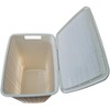 YBM Home Plastic Rattan Laundry Hamper Basket with Hinged Lid - 3 of 3