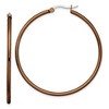 Chisel Stainless Steel Polished Brown IP-plated 48mm Diameter 2mm Hoop Earrings - 2 of 4