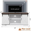 GustoWave Farmhouse TV Stand, Entertainment Center for 65 Inch TVs, Barn Doors TV Stand with Storage and Shelves, Modern TV Console Table Furniture - 2 of 4